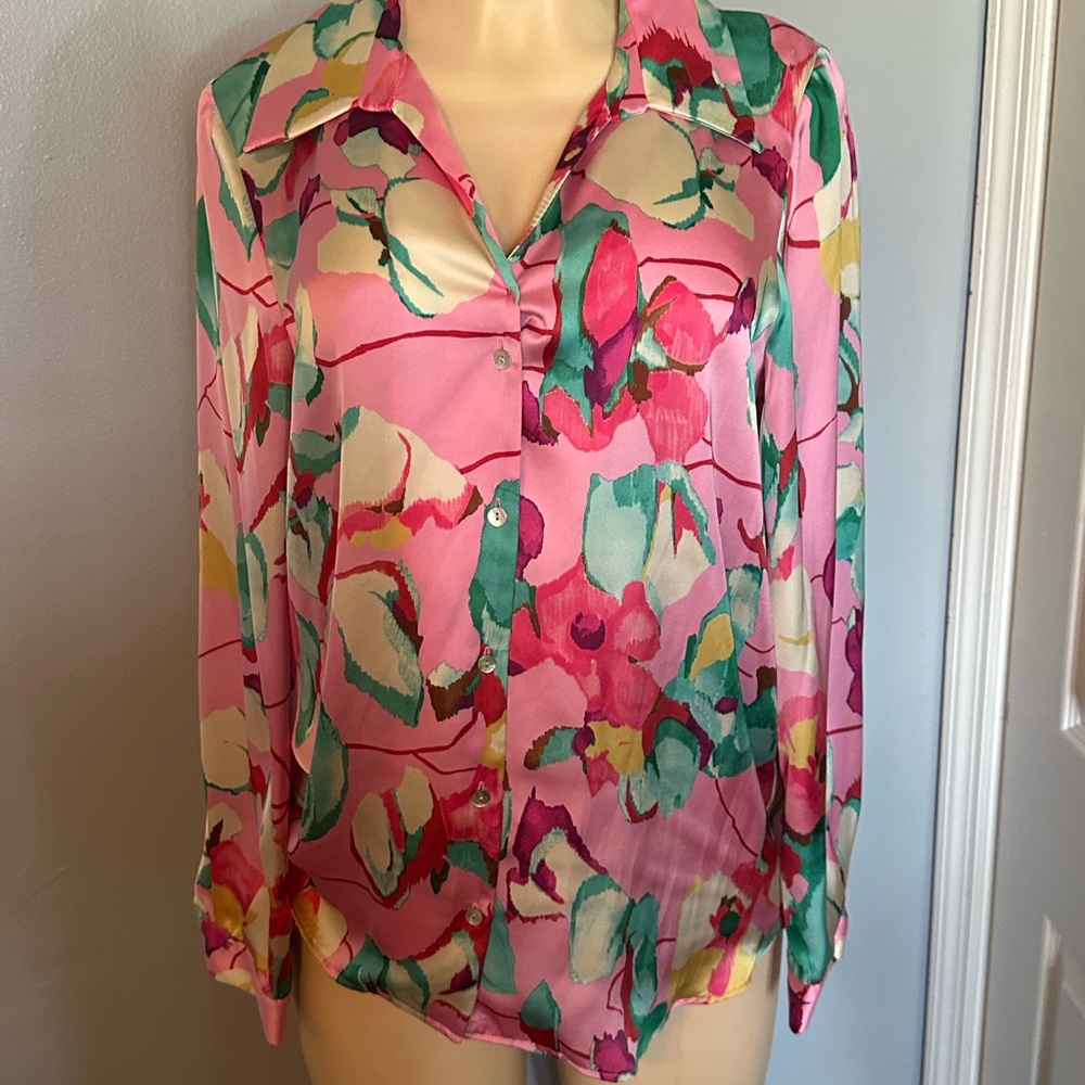 ZARA Floral Pink Blouse